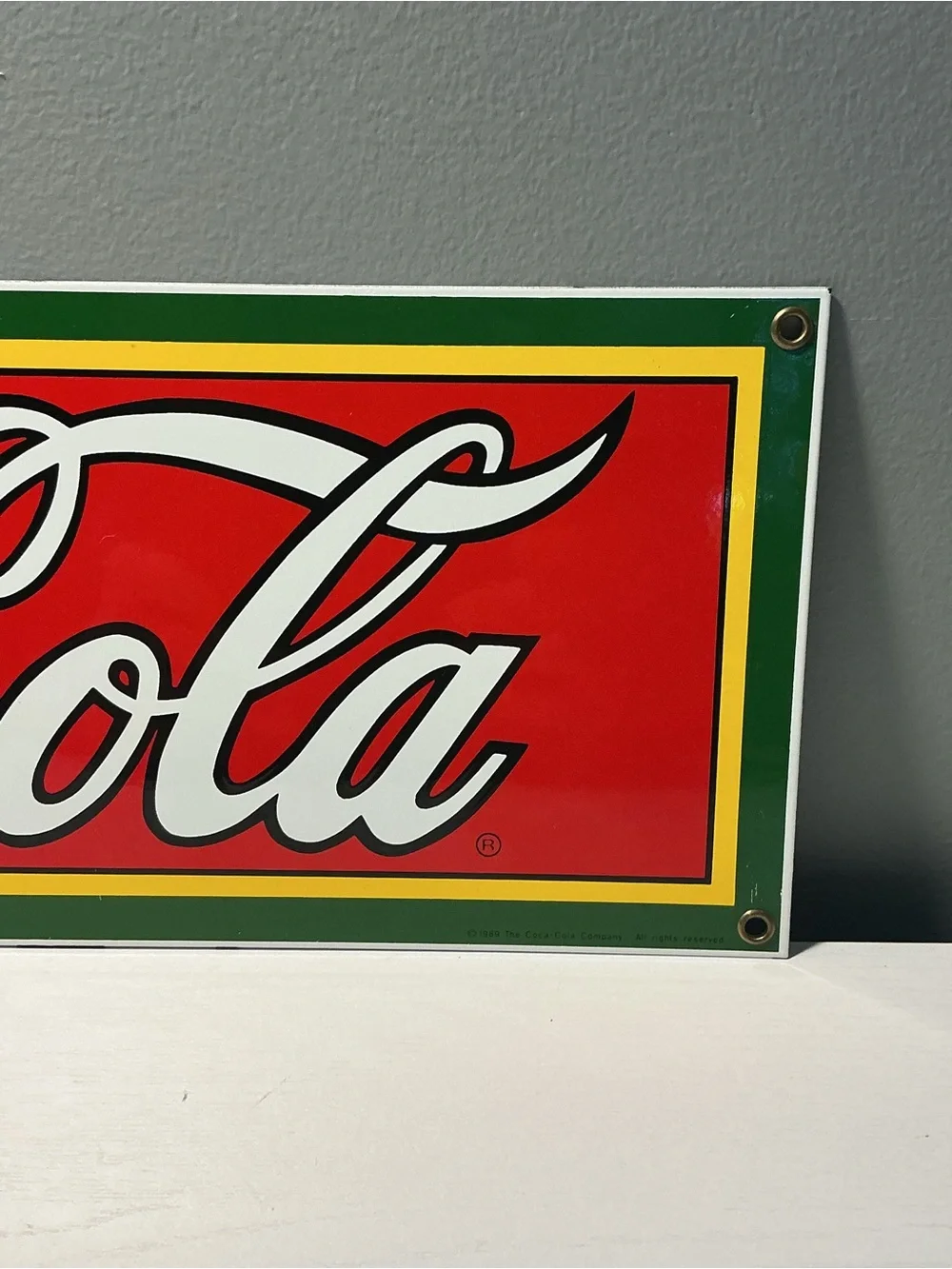 Vintage Coca-Cola Porcelain Enameled Advertising Sign